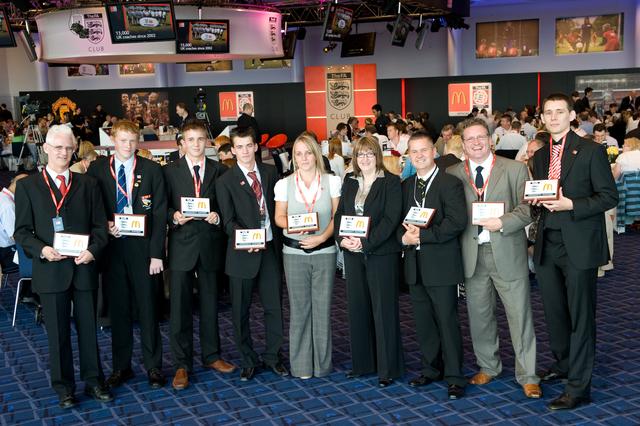 Club Wembley collecting National Volunteer Award 2008